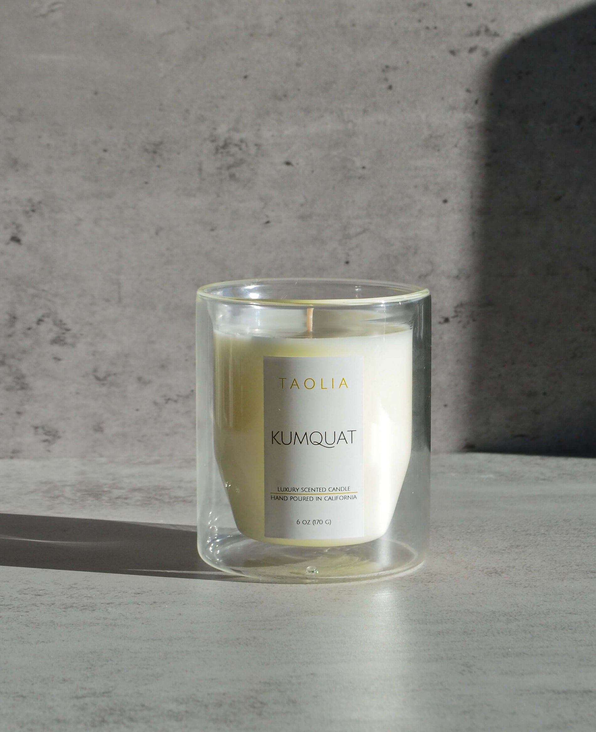Kumquat Candle in a modern glass jar