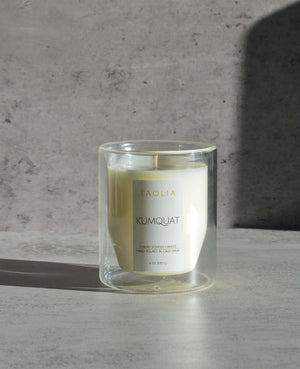 Open image in slideshow, Kumquat Candle in a modern glass jar
